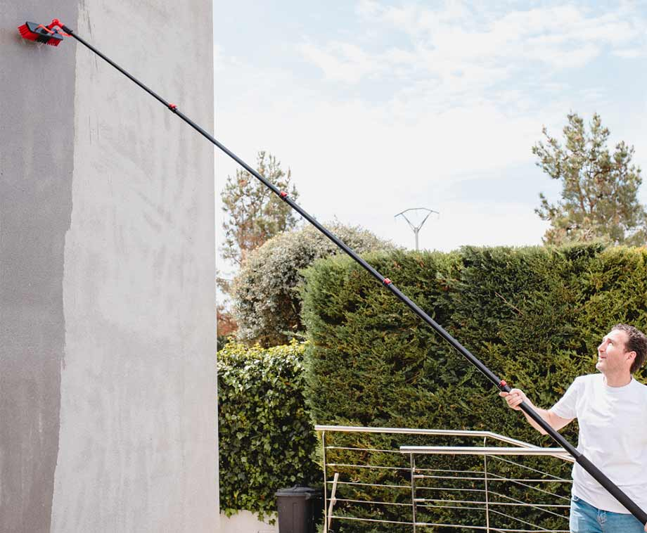 Telescopische Wasborstel Met Zeepdispenser