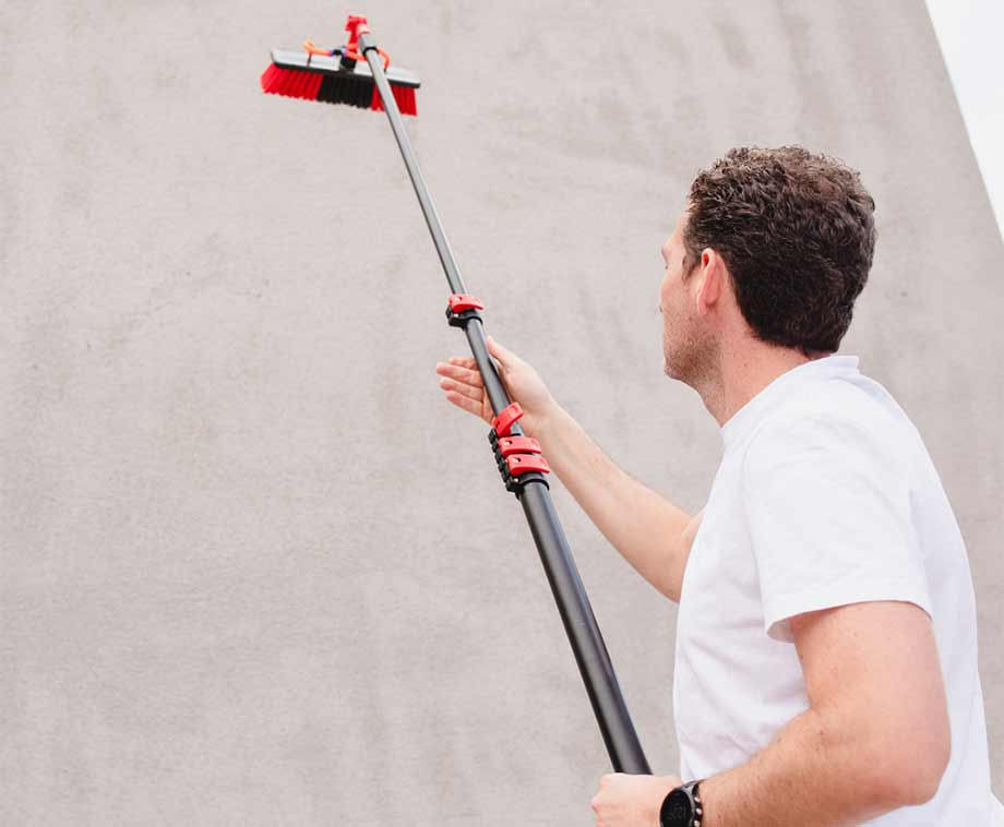 Telescopische Wasborstel Met Zeepdispenser