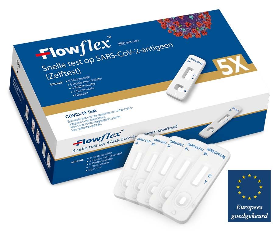 5-Pack ACON Flowflex COVID-19 Zelftests - Snel, Veilig En Betrouwbaar Teste ...