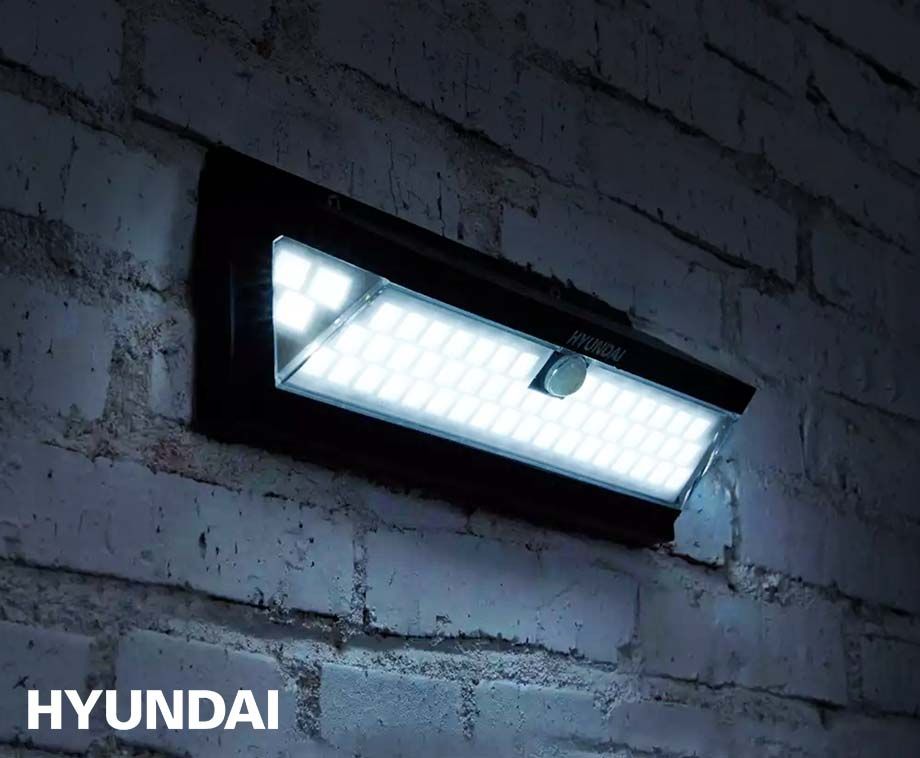 Hyundai Sensor Prisma Buitenlamp - Met XL Zonnepaneel En 55 SMD LED's! ...