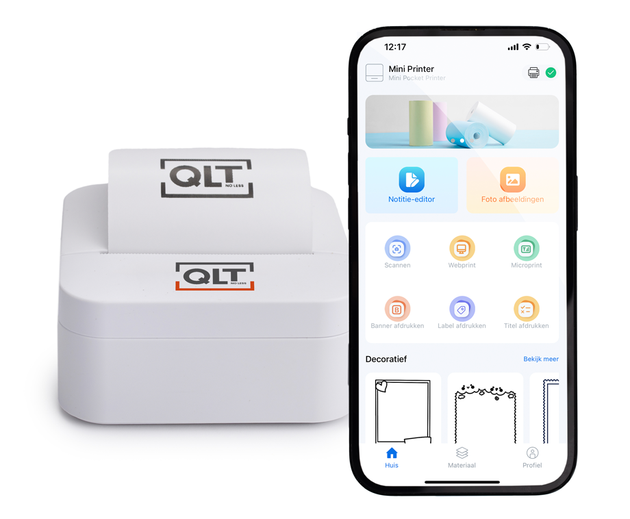 QLT Smart Mini Pocket Printer - Uw Ultieme Creatieve Metgezel Voor Onderweg ...