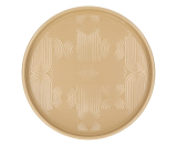 Metalen Dienblad Japandi Groot Taupe