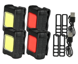 Fietsverlichting Set COB Voor- en Achterlicht USB-C Oplaadbaar