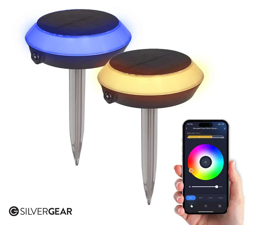 2-Pack Solar Tuinlampen Modern Aanbieding