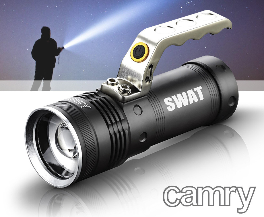 DARKBEAM LED Zaklamp Oplaadbare USB 260000LM, Kleine maar Krachtige