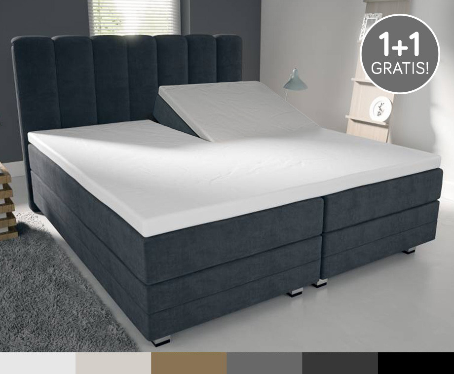 Splittopper hoeslaken Cotton Zwart
