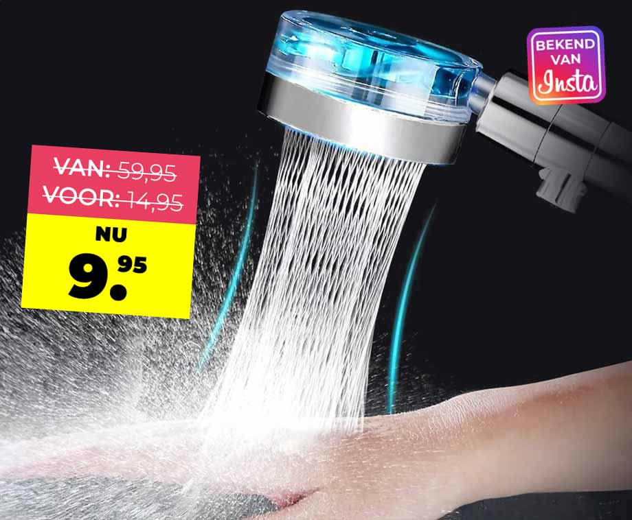 Nexxt Turbo Waterbesparende Douchekop Aanbieding ⏰ Voordee