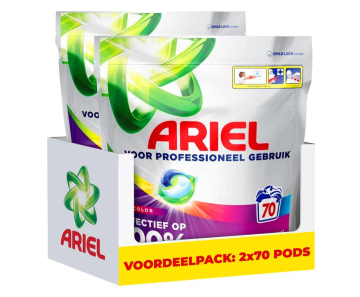 Ariel Professional All-In-1 Pods 70+70 GRATIS - Reinigt, Verwijdert Vlekken En Beschermt Kleuren!
