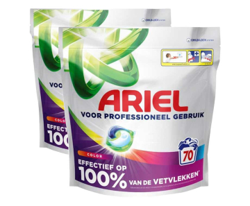 Ariel Professional All-In-1 Pods 70+70 GRATIS - Reinigt, Verwijdert Vlekken En Beschermt Kleuren!