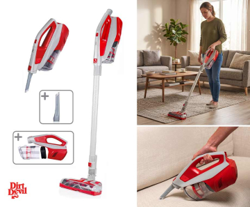 2-in-1 Dirt Devil Draadloze Steelstofzuiger - Draadloos Stofzuigen En Kruimels Weg In Een Handomdraai!