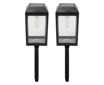2-Pack Tuinlampen Solar Met Filament - Sfeervol Licht Zonder Gedoe In De Tuin!