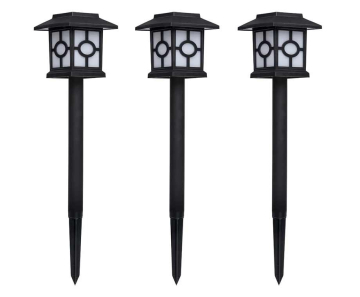 3-PACK Solar Licht Spike Met Sierbehuizing - Automatische Sfeerverlichting Op Zonne-Energie!