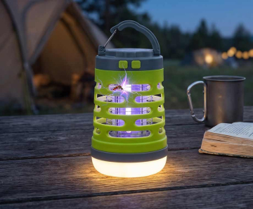 Campinglamp Met Insectenverjager - Oplaadbaar Dus Draadloos Te Gebruiken!