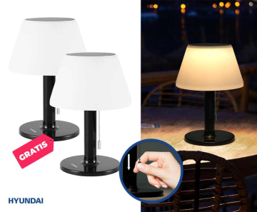 Draadloze Tafellamp Oplaadbaar Met Zonne-Energie En Kabel - Vandaag 1+1 GRATIS!