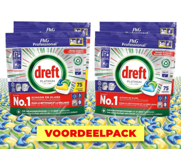 Dreft Platinum All-in-One Vaatwastabletten - 75+75 GRATIS!