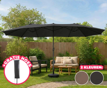 Dubbele Parasol XXL SEVVA® - Inclusief GRATIS Hoes t.w.v. €34,95!