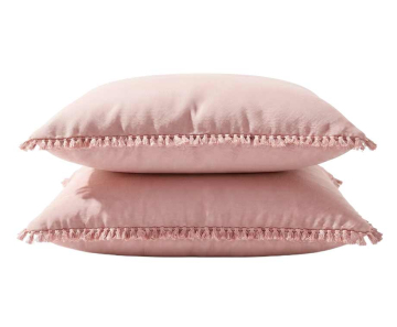 2-Pack Bijpassende Kussenslopen Met Franjes Roze - Maakt De Ibiza Look Compleet!