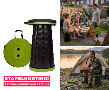 Kruk Telescopisch Opvouwbaar - Comfortabel Zitten Waar Je Ook Bent!