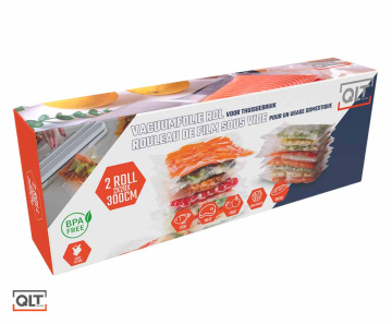 Vacuumfolie Rollen 28x600 cm voor QLT Vacumeermachine (2 stuks)