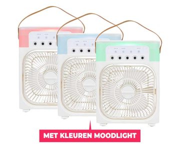 Tafelventilator Met Mistfunctie - Extra Verkoeling Met Verfrissende Nevel!