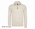 Beige met rits