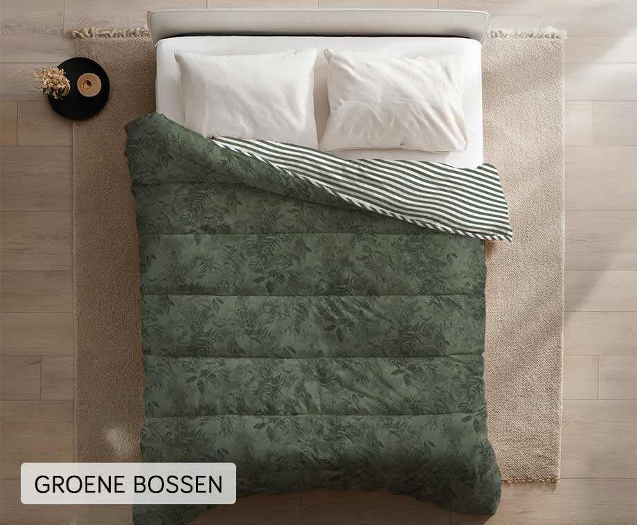 Eazy Dekbed Met Print 200 x 200 cm Groene bossen