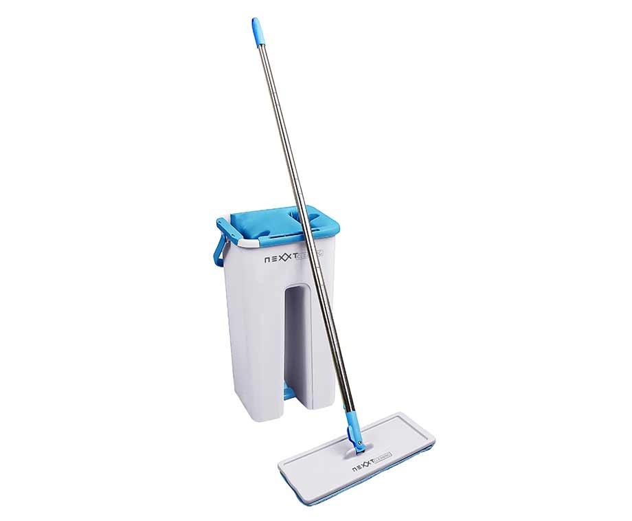 Green Blue MaxiClean - Dweilsysteem - Vlakke Dweil Met Een Emmer Platte Mopset Met 2 In 1 Vloerwisser Mop Reiniger 360 Draaibare Green Blue MaxiClean - Dweilsysteem - Vlakke Dweil Met Een Emmer Platte Mopset Met 2 In 1 Vloerwisser Mop Reiniger 360 Draaibare