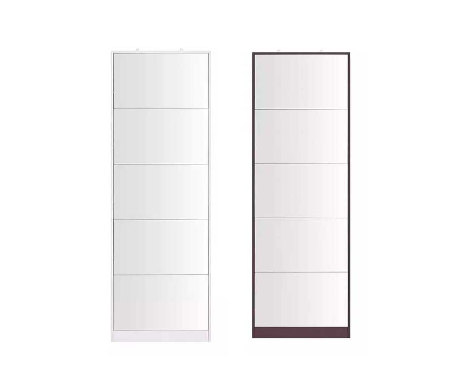 Feel Furniture - Schoenenkast met spiegel - 5 Laden - Wit - Feel