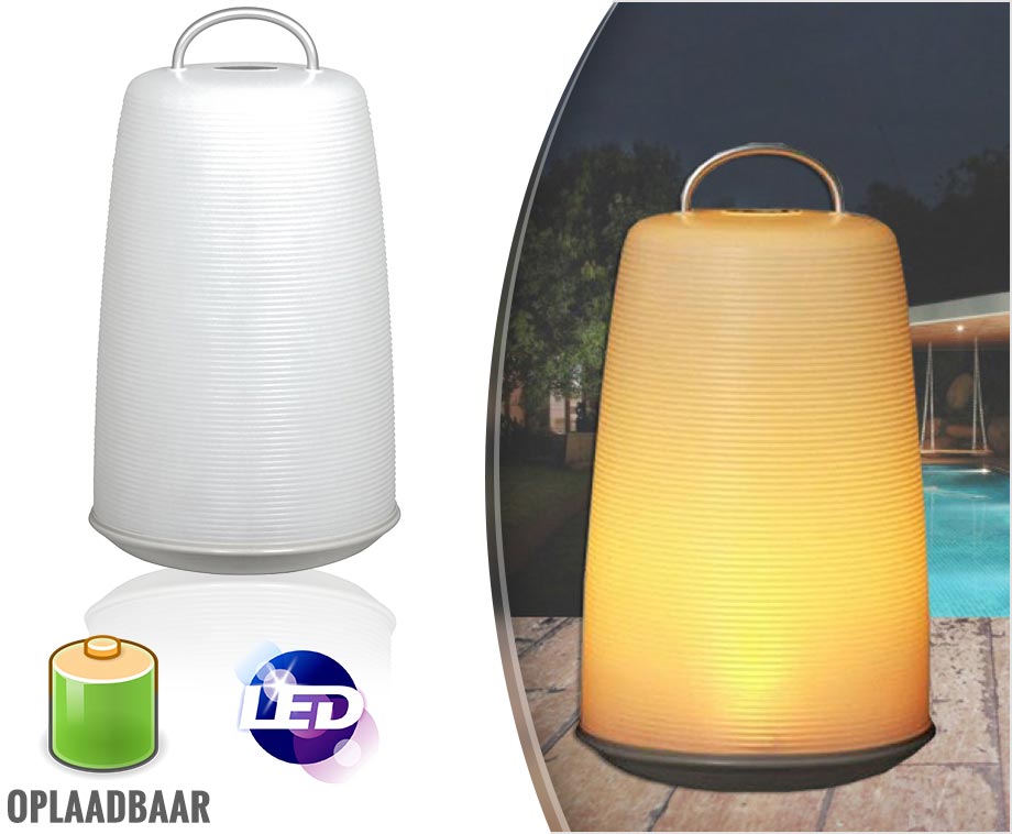 Gezellige Warme LED Tafellamp - Met Ingebouwde Oplaadbare Accu