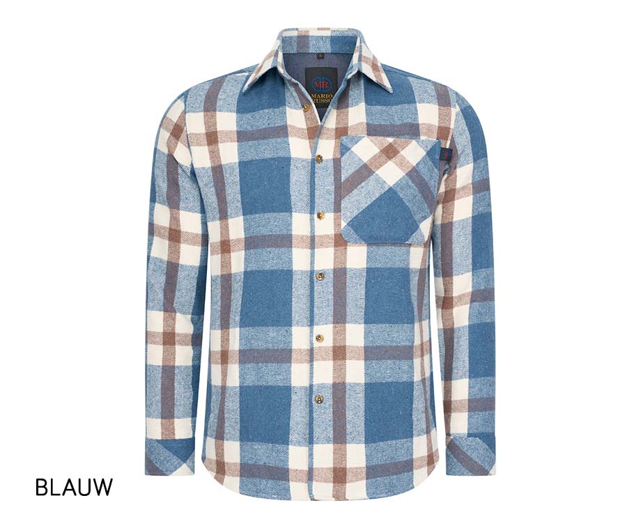 Comfort Fit Overshirt-Blauw-3XL 3XL Blauw