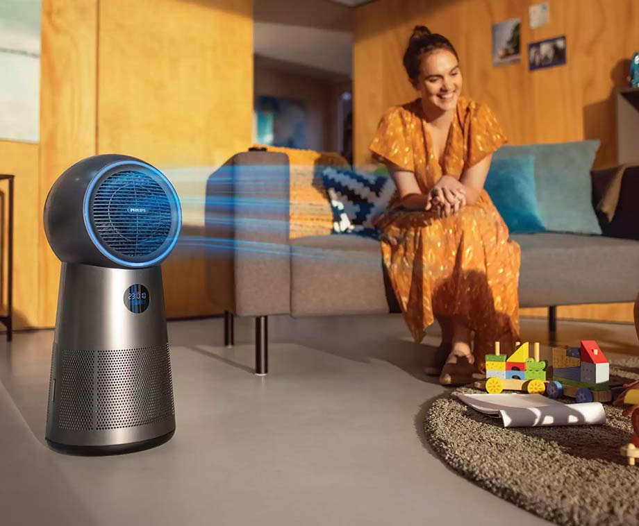 Venta AP100 Hybrid 3-in-1 luchtreiniger, ventilator, ventilatorkachel, H13-filter verwijdert 99,97% fijnstof, virussen, allergenen; UVC-technologie, tot 70 m², app- en spraakbediening, intelligente