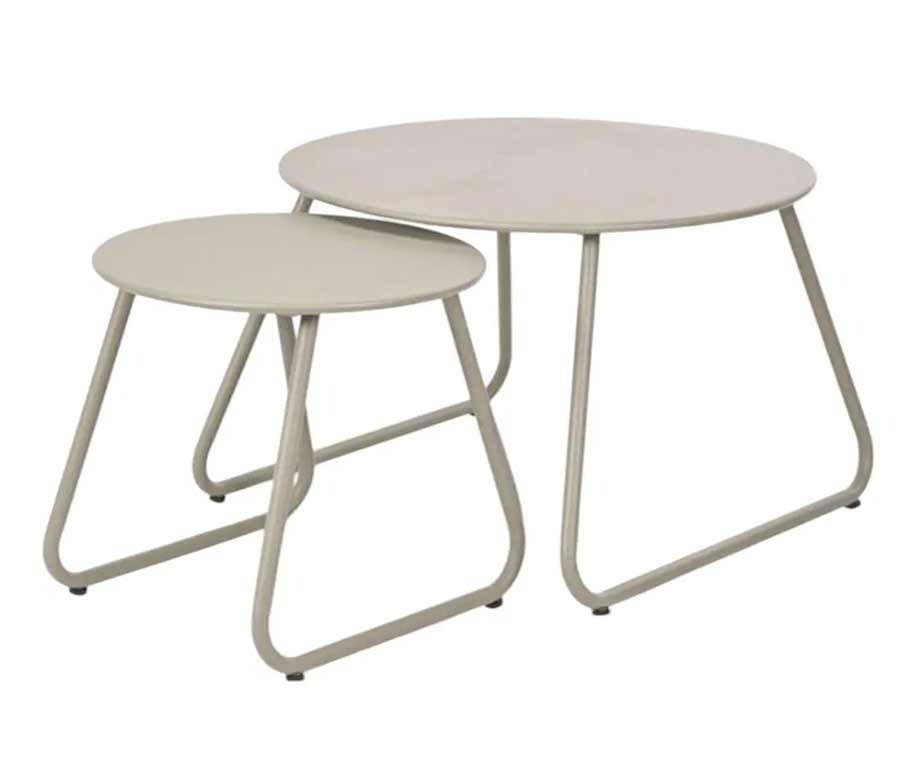 Set Van 2 Bijzettafels Beige