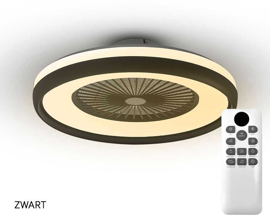 Plafondventilator met E27 voet, verlichting, afstandsbediening en mute- schakelaar Plafondventilator met E27 voet, verlichting, afstandsbediening en mute- schakelaar