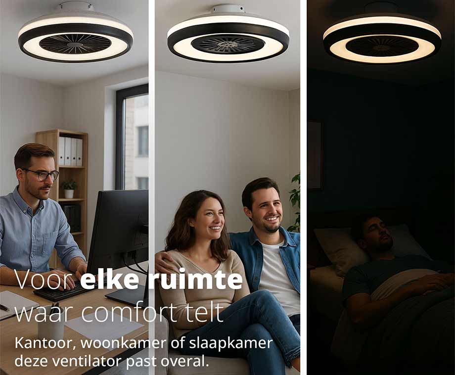 LED Plafondlamp met Ventilator - Plafondventilator - Trion Berga - 30W LED Plafondlamp met Ventilator - Plafondventilator - Trion Berga - 30W