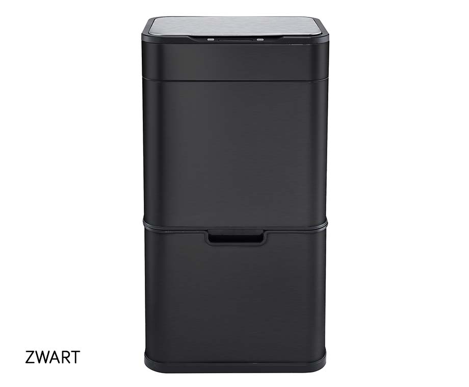 Juskys Küche mit Bewegungssensor Silber 60L - Eckiger Abfalleimer mit Klemmring für Müllbeutel - Kontaktloses Entsorgen (300635) ab 42,39 € | Preisvergleich bei