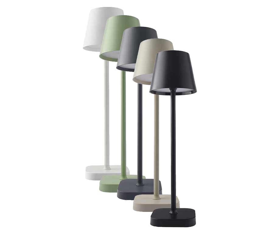Draadloze Tafellamp Aluminium afbeelding