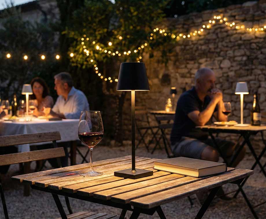 Draadloze Tafellamp Aluminium afbeelding