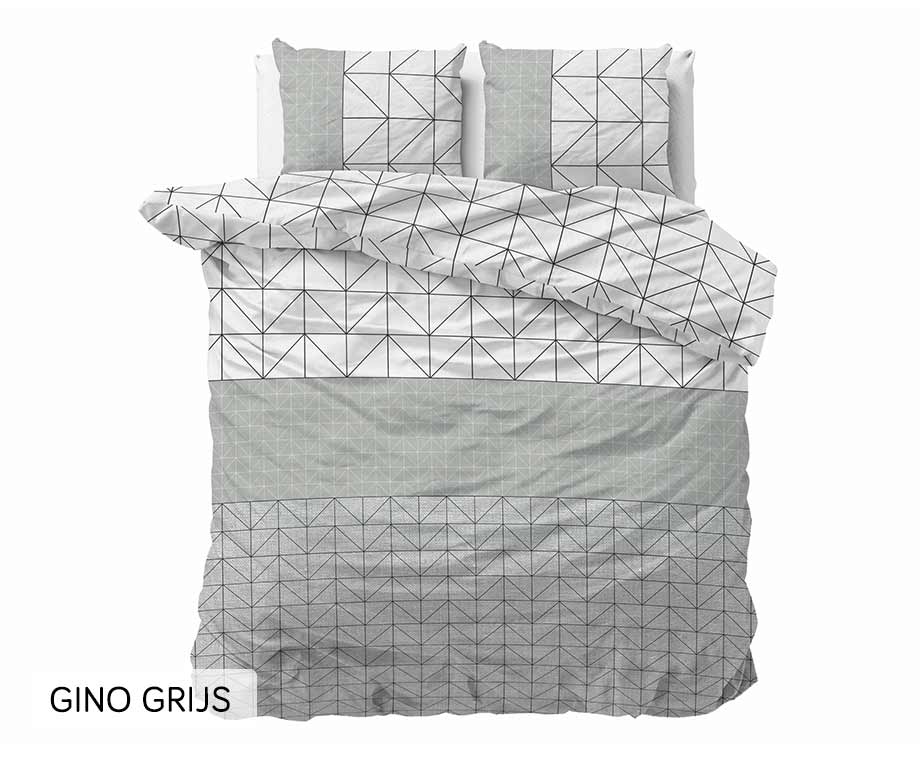 Sleeptime Flanellen Dekbedovertrek 200 x 200/220 | 2-persoons Gino grijs