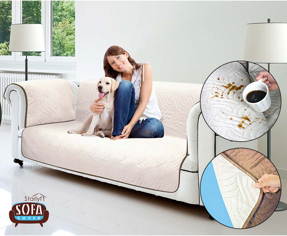 Starlyf Dubbelzijdige Sofa Cover In 3 Maten Verkrijgbaar