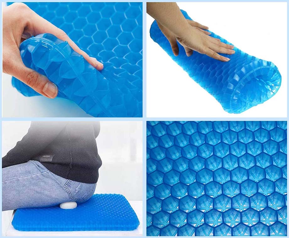 Zitkussen voor motorfiets, comfortabel, van gel, absorberend, schokken, accessoires voor motorstoelen, stoelkussen voor thuis, auto, rolstoel, kantoor, cruiser, toeristische zadels