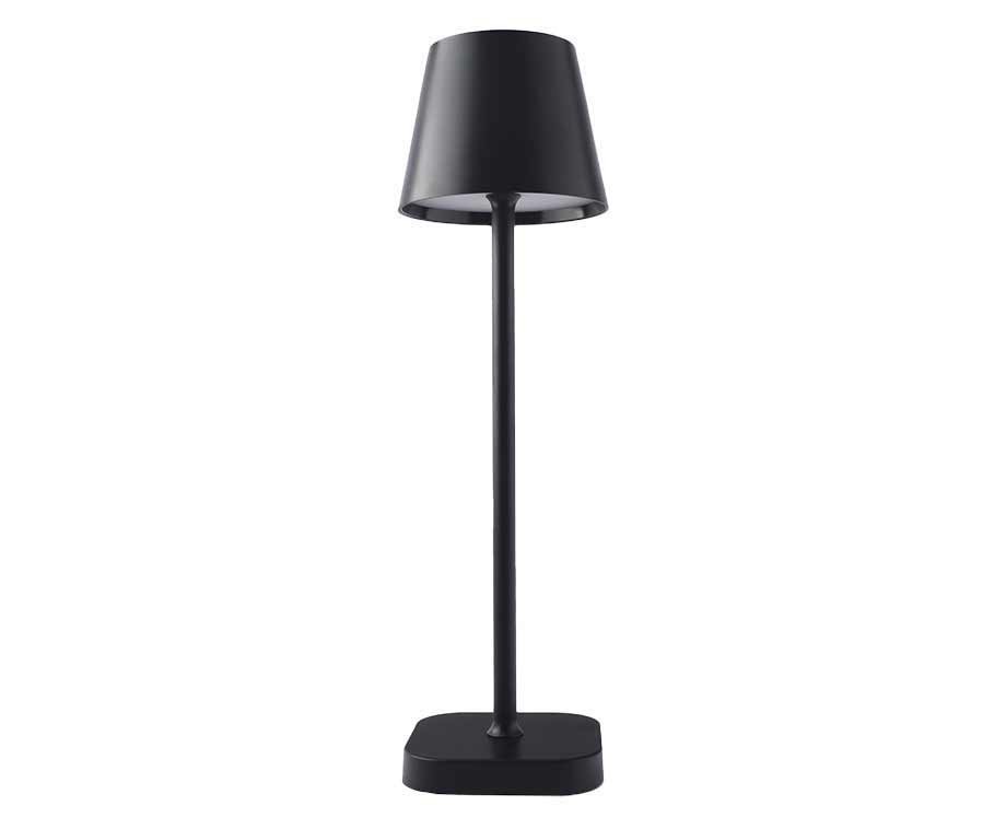 Draadloze Tafellamp Aluminium Zwart afbeelding
