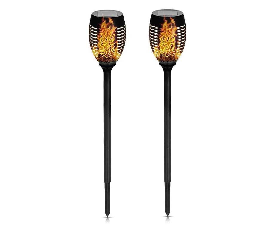 Joltix Solarlampen für Außen Garten, Solarleuchten mit Realistischer Flammeneffekt, Solar
