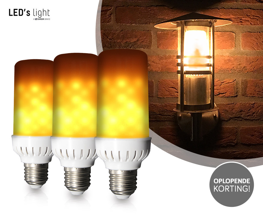 E27 Lamp Met Vlameffect - Sfeervolle Verlichting Voor Binnen Of Buiten! | VoordeelVanger.nl - Dagelijks topaanbiedingen!
