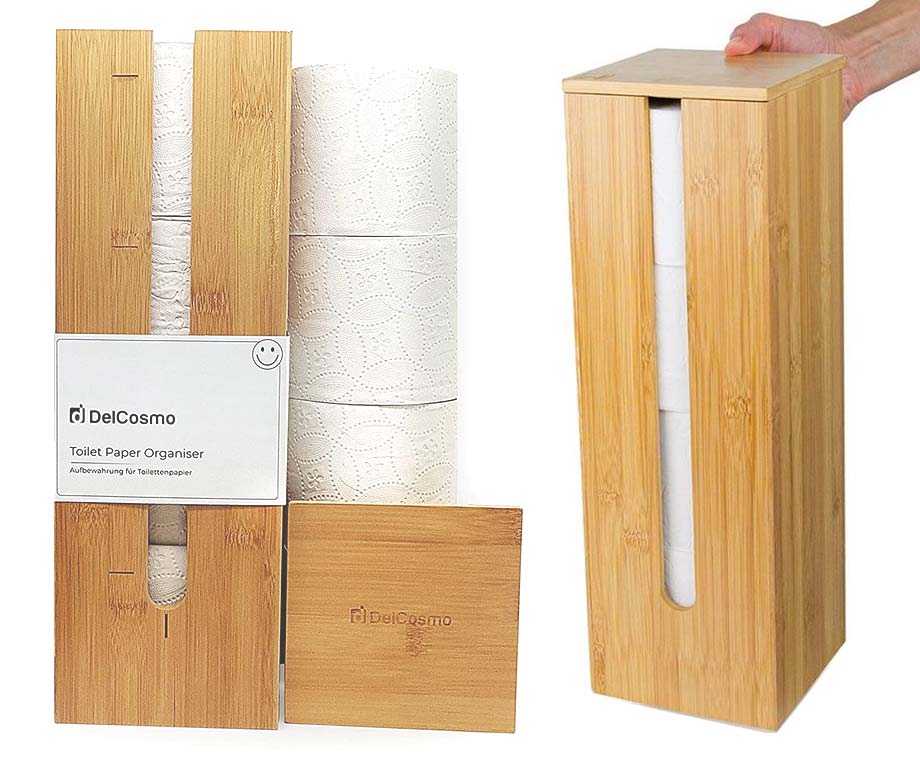 Staande toiletrolhouder met plankje kopen