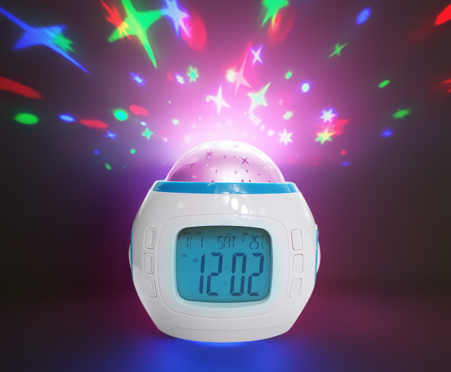 Maanlamp met 2 wekkers, led-radio, wekkersimulator, wekker en Maanlamp met 2 wekkers, led-radio, wekkersimulator, wekker en