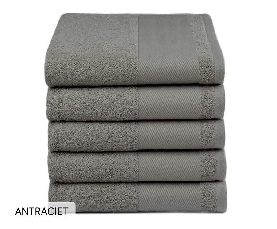 Heavy Quality Towel Antraciet - 5-Pack handdoeken (50 x 100 cm)