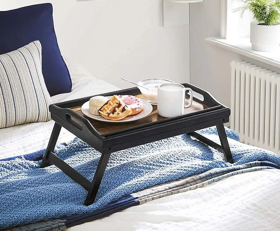 iBella Opklapbare Serveertafel - Ideaal In Bed Of Op De Bank!