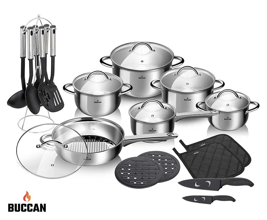 27-Delige Buccan RVS Pannenset - Voordelig Alle Basics In Huis!