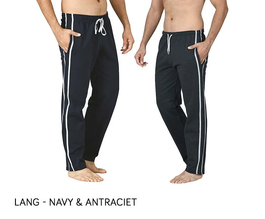 2-Pack Pierre Calvini Loungewear-Lang navy-antraciet-XL