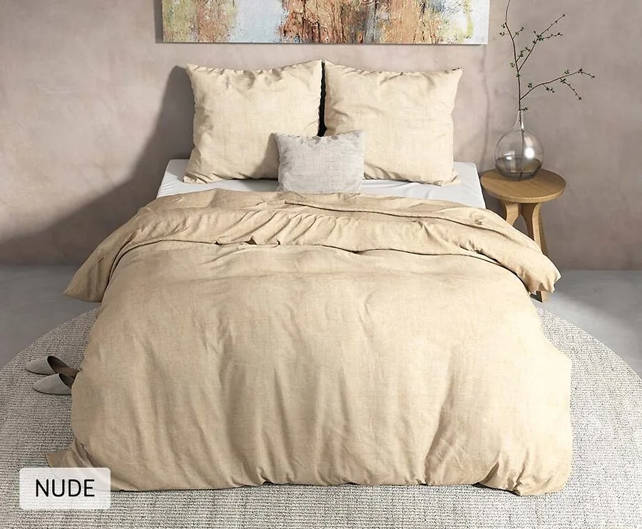 Dreamhouse Warme Flanellen Dekbedovertrek-Nude-200 x 200/220 | 2-persoons